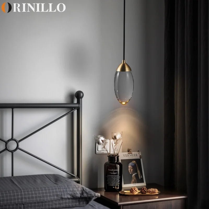 Modern Minimalist LED All Copper Chandelier - Hans Lumiere