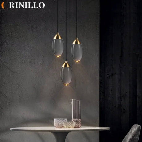 Modern Minimalist LED All Copper Chandelier - Hans Lumiere