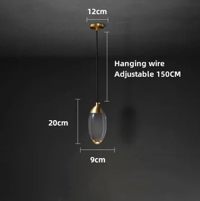 Modern Minimalist LED All Copper Chandelier - Hans Lumiere