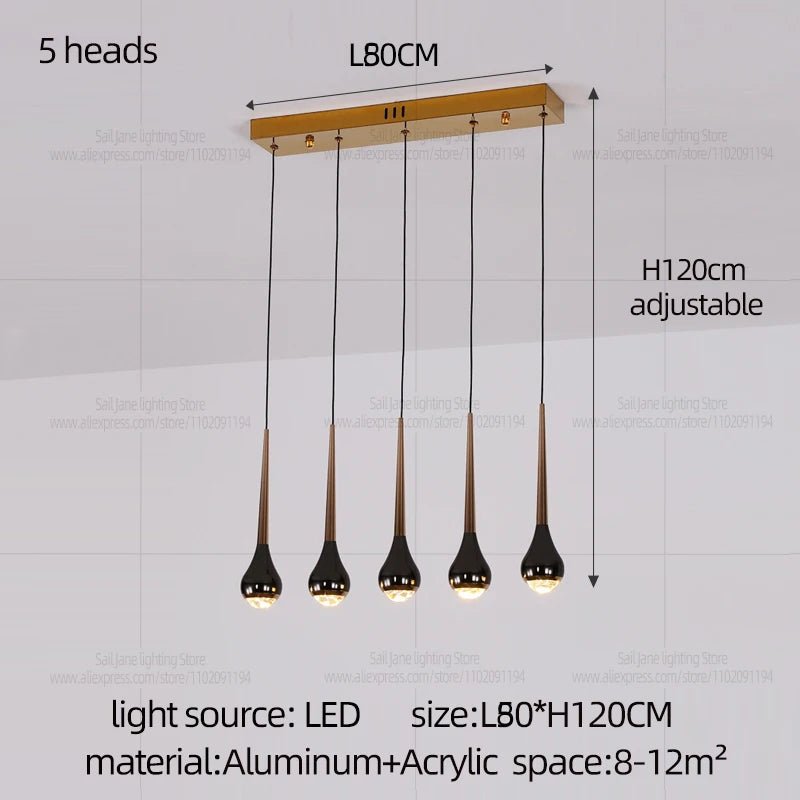 Modern Minimalist Staircase LED Chandelier - Hans Lumiere