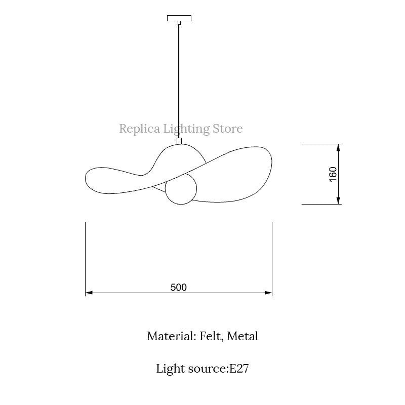 Modern Nordic Creative Hat Felt Pendant Lamp - Hans Lumiere