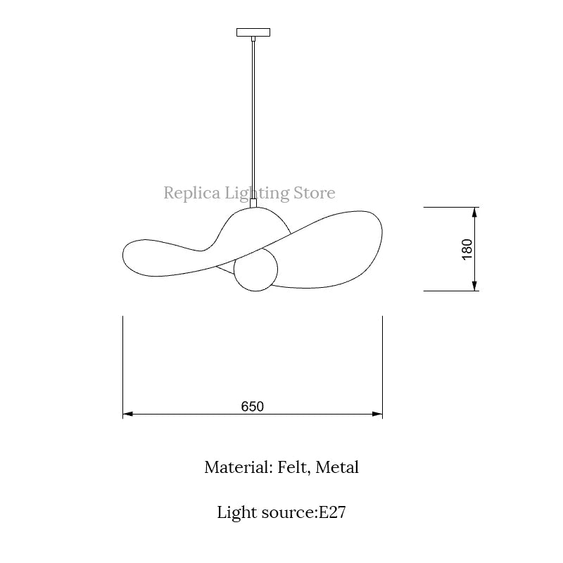 Modern Nordic Creative Hat Felt Pendant Lamp - Hans Lumiere