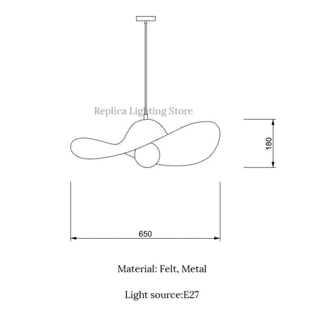 Modern Nordic Creative Hat Felt Pendant Lamp - Hans Lumiere
