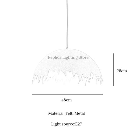 Modern Nordic Creative Hat Felt Pendant Lamp - Hans Lumiere