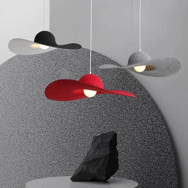 Modern Nordic Creative Hat Felt Pendant Lamp - Hans Lumiere