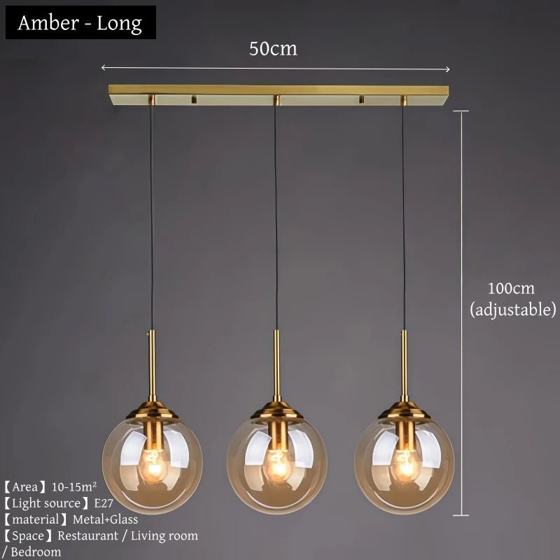 Modern Nordic Glass LED Pendant Light - Hans Lumiere