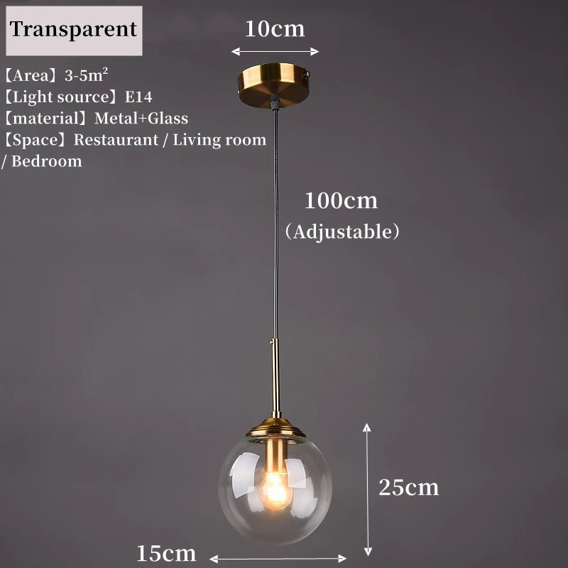 Modern Nordic Glass LED Pendant Light - Hans Lumiere