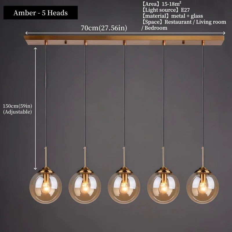 Modern Nordic Glass LED Pendant Light - Hans Lumiere