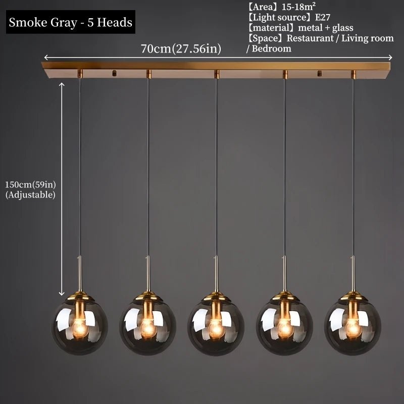 Modern Nordic Glass LED Pendant Light - Hans Lumiere