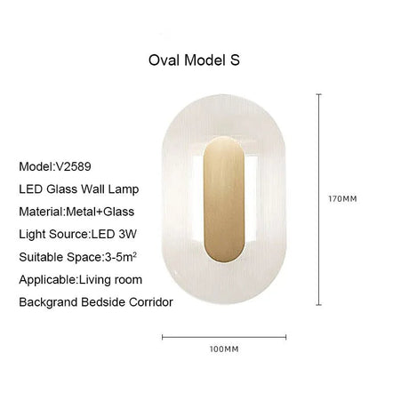 Modern Nordic Glass LED Wall Sconce - Hans Lumiere