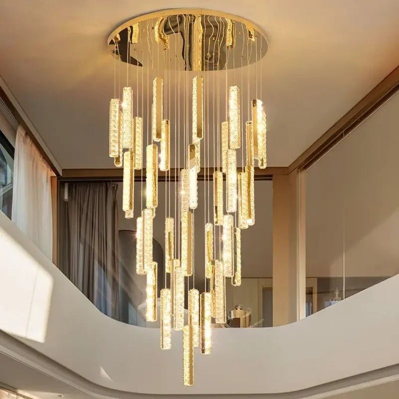 Modern Nordic Luxury Golden Silver Crystal LED Chandelier - Hans Lumiere