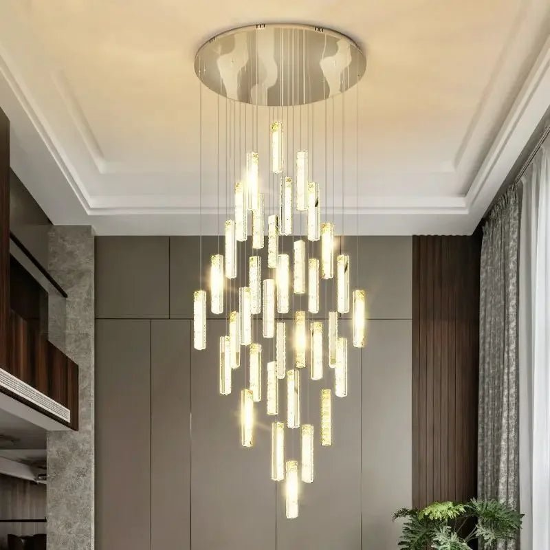 Modern Nordic Luxury Golden Silver Crystal LED Chandelier - Hans Lumiere