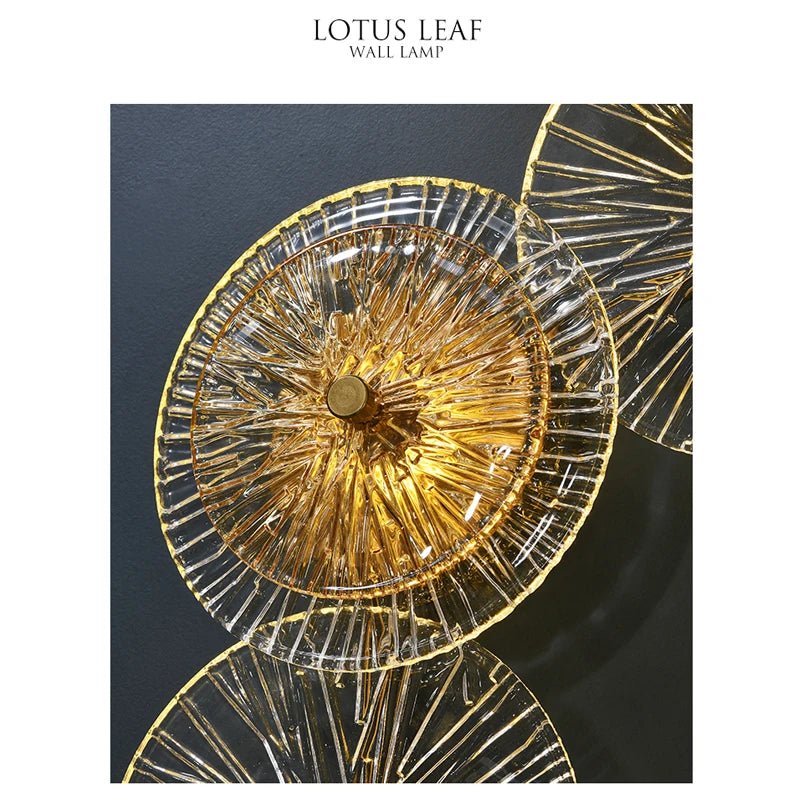 Modern Nordic Round Lotus Leaf Glass 6 LED Lights - Hans Lumiere