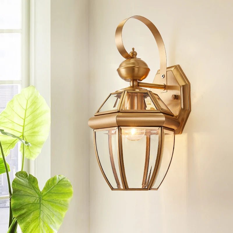 Modern Outdoor Brass Copper Wall Sconce - Hans Lumiere