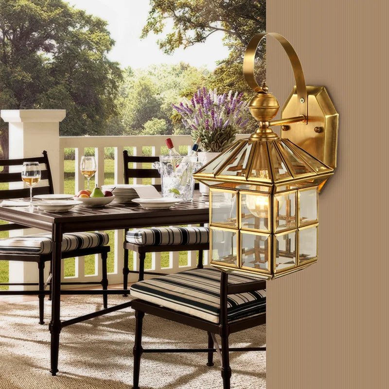 Modern Outdoor Brass Copper Wall Sconce - Hans Lumiere