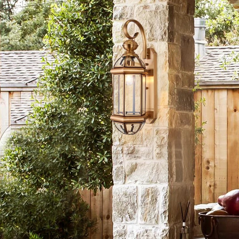 Modern Outdoor Brass Copper Wall Sconce - Hans Lumiere