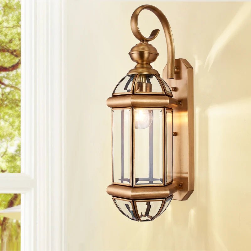 Modern Outdoor Brass Copper Wall Sconce - Hans Lumiere