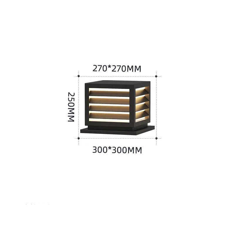 Modern Outdoor Waterproof IP65 LED Pillar Lawn Light - Hans Lumiere