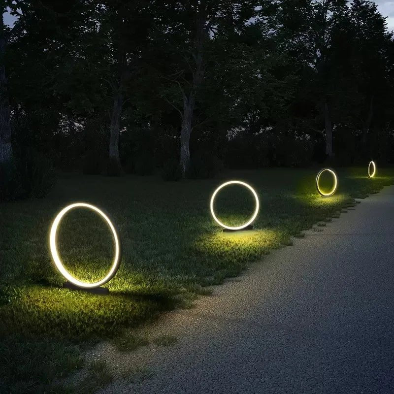 Modern Outdoor Waterproof Round LED Lawn Lamp - Hans Lumiere