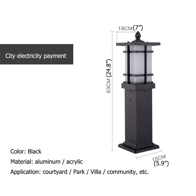 Modern Patio Garden Outdoor Lawn Lamp - Hans Lumiere