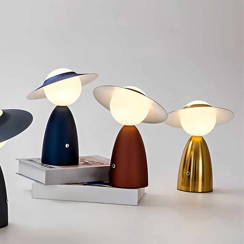 Modern Rechargeable Black LED Table Lamp – Touch Desk Light - Hans Lumiere