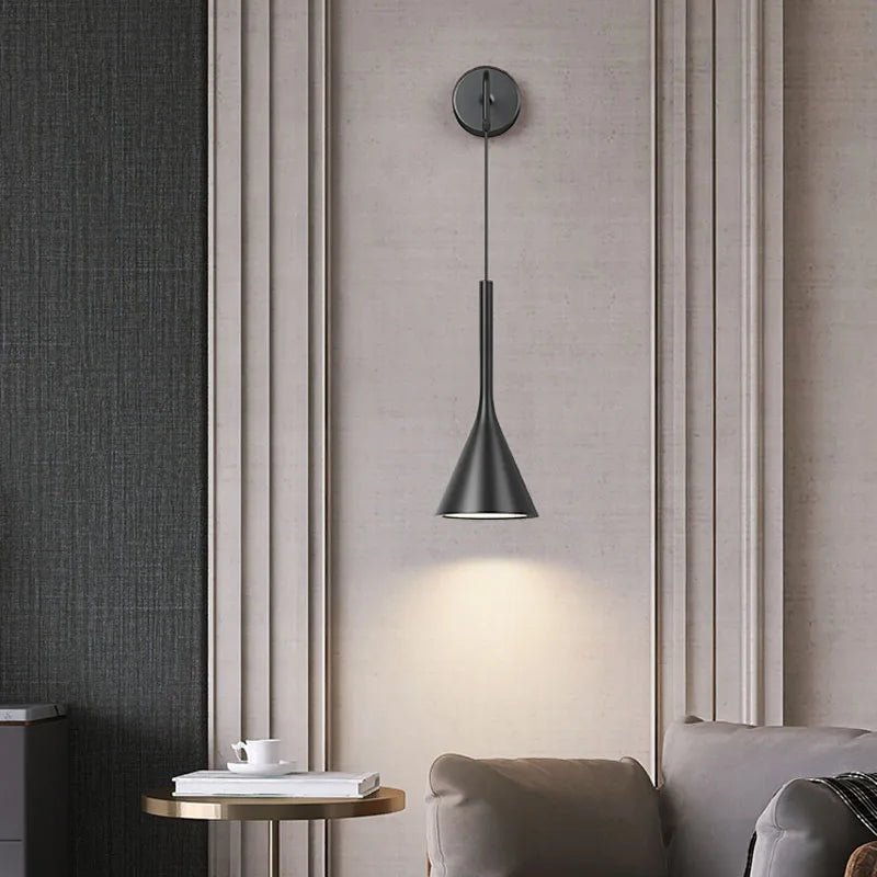Modern Resin Wall Sconce with LED Down Light - Hans Lumiere