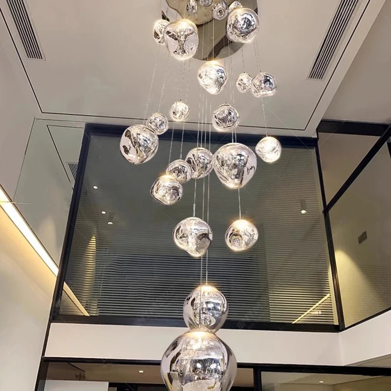 Modern Ring LED Pendant Chandelier – Adjustable Multi-Head Hanging Light for Dining & Living Room - Hans Lumiere