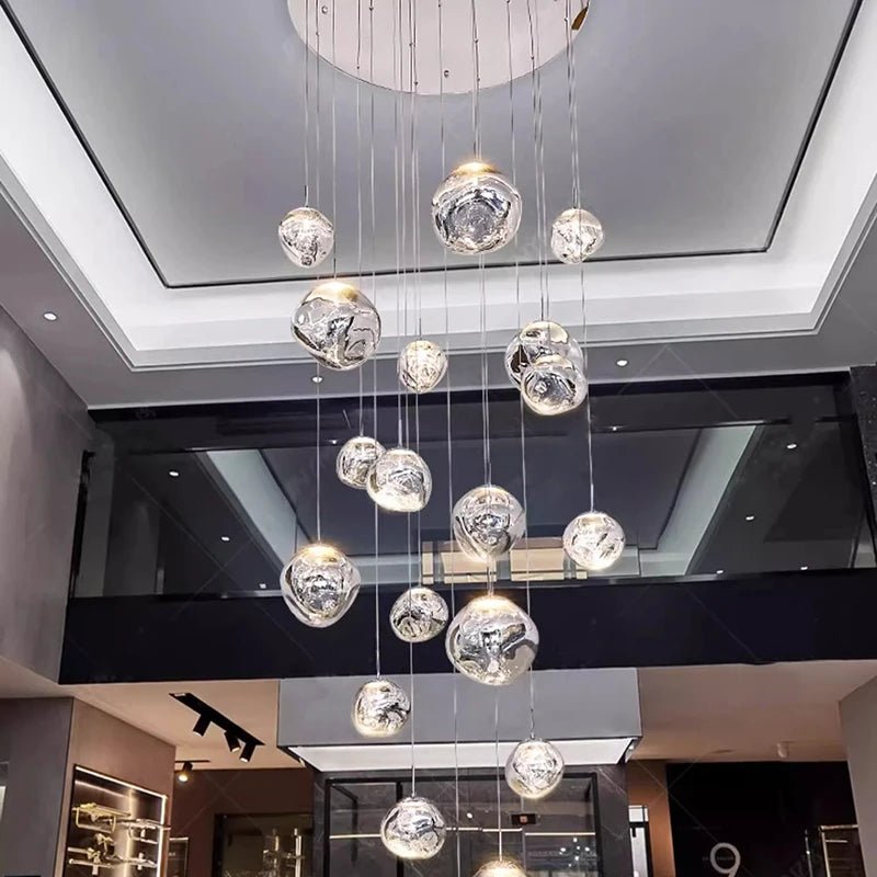 Modern Ring LED Pendant Chandelier – Adjustable Multi-Head Hanging Light for Dining & Living Room - Hans Lumiere