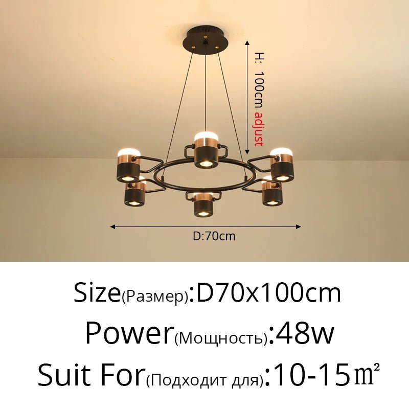 Modern Rotatable Spotlight LED Chandelier - Hans Lumiere