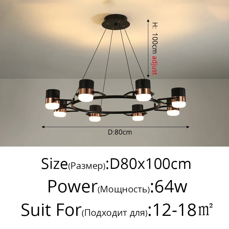 Modern Rotatable Spotlight LED Chandelier - Hans Lumiere