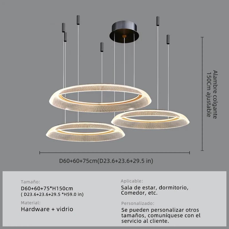 Modern Round Acrylic Pendant Light for Dining and Kitchen - Hans Lumiere