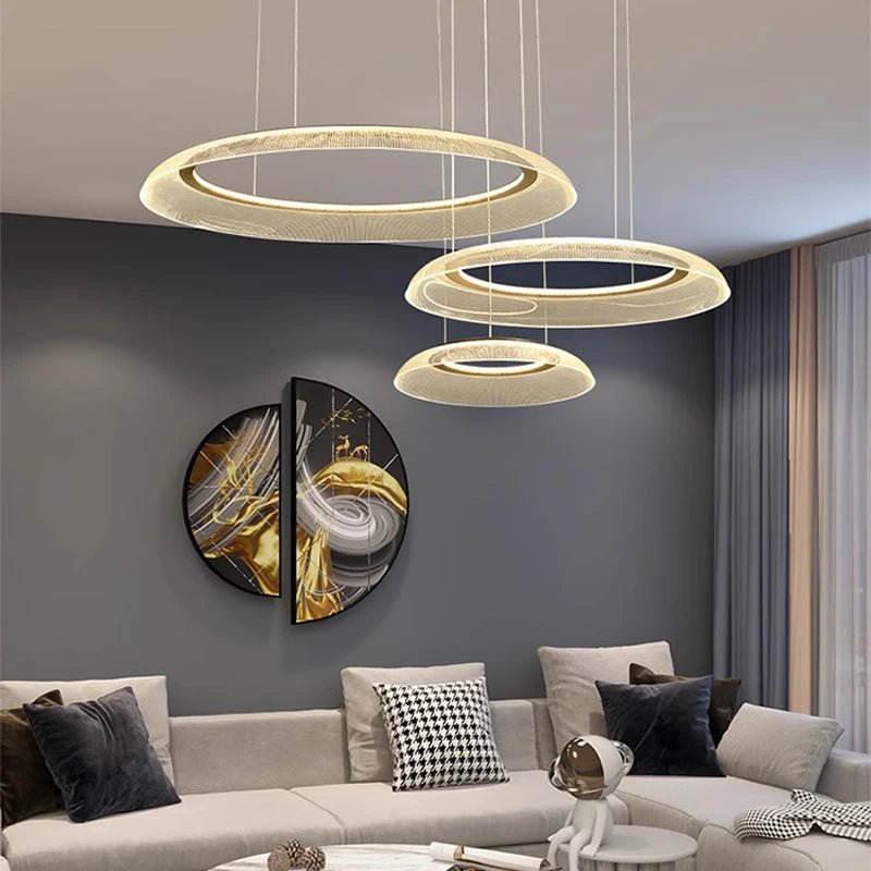 Modern Round Acrylic Pendant Light for Dining and Kitchen - Hans Lumiere
