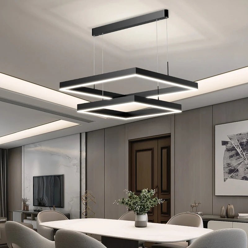Modern Round LED Ring Chandelier for Living and Dining Room - Hans Lumiere