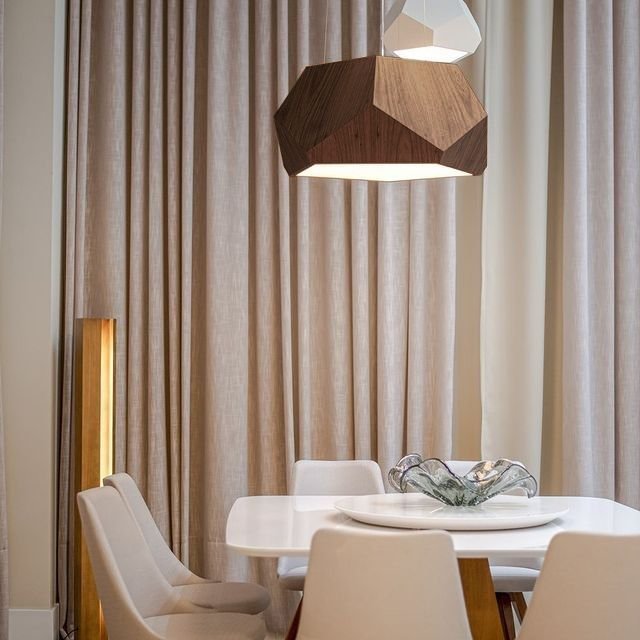 Modern Sample Faceted Wood Pendant Light - Hans Lumiere