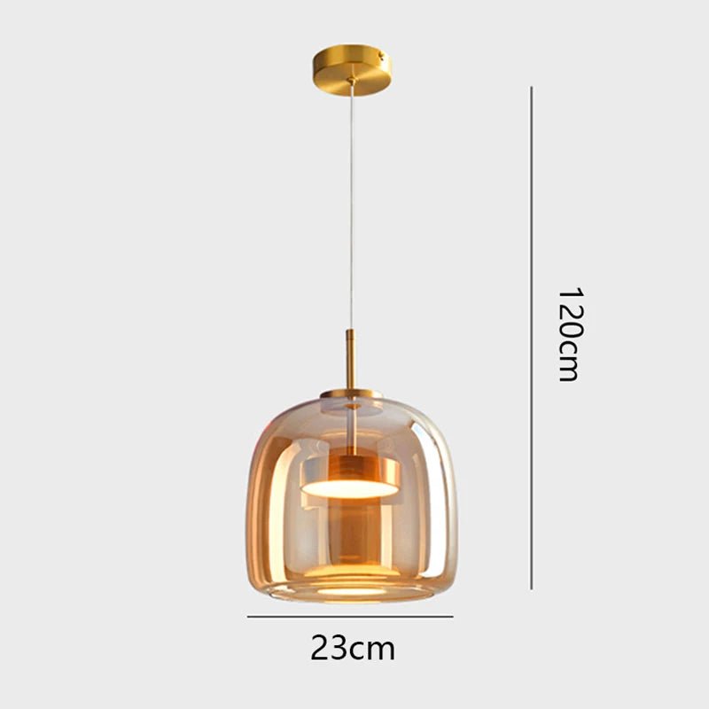 Modern Smoky Grey Glass Chandelier Pendant Light - Hans Lumiere