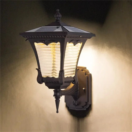 Modern Solar Outdoor Wall LED Light Fixture - Hans Lumiere