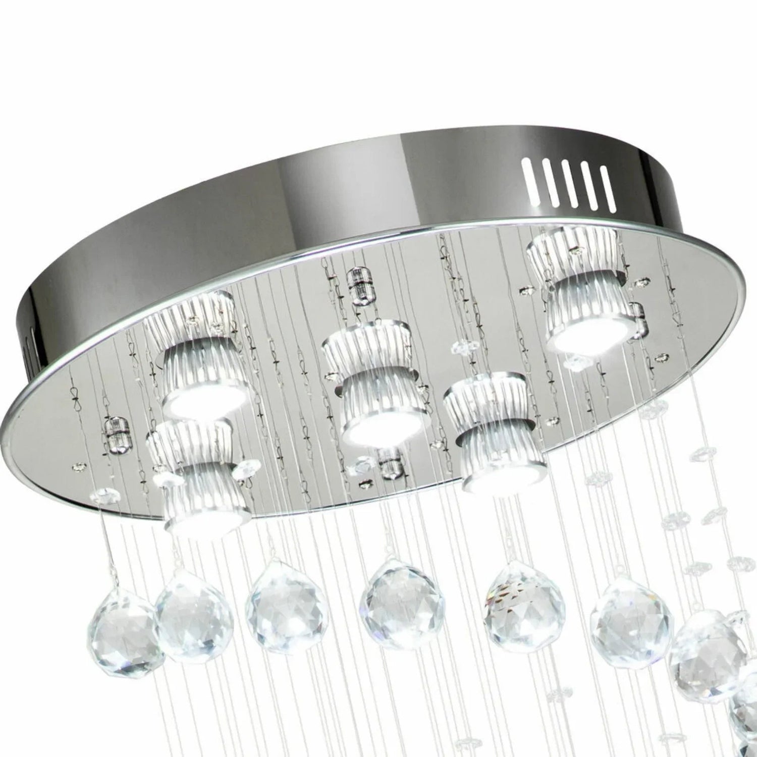 Modern Spiral Lighting Drop Chandelier Crystal Pendant Lamp - Hans Lumiere