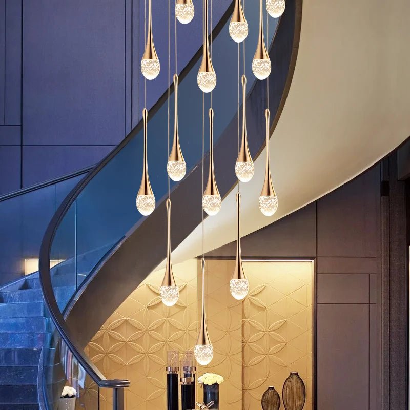 Modern Staircase LED Crystal Chandelier - Hans Lumiere