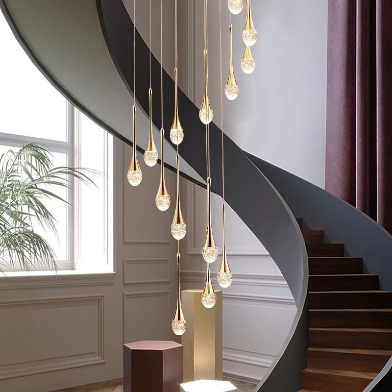 Modern Staircase LED Crystal Chandelier - Hans Lumiere
