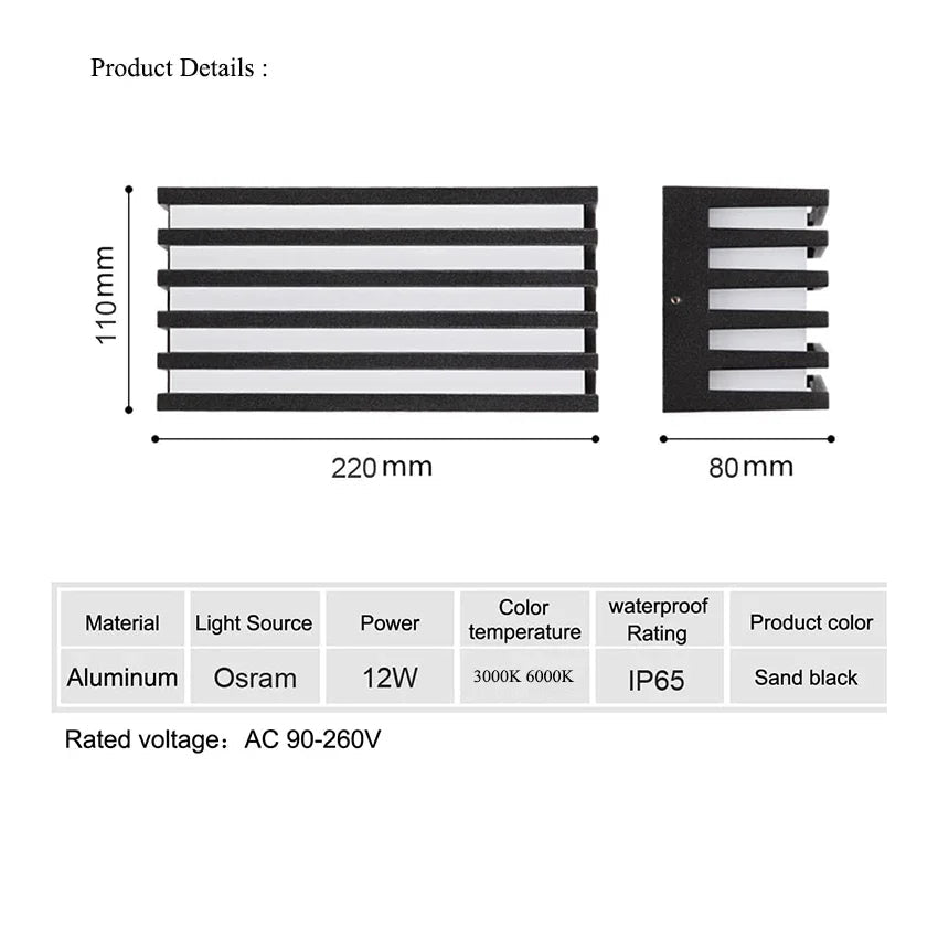 Modern Waterproof Outdoor Wall Lamp - Hans Lumiere