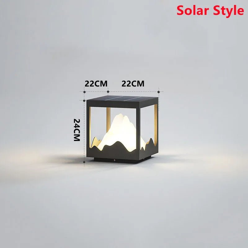Modern Waterproof Solar Peak Lawn LED Lamp - Hans Lumiere