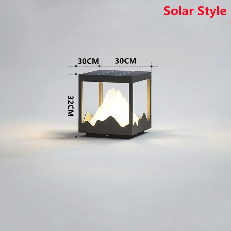 Modern Waterproof Solar Peak Lawn LED Lamp - Hans Lumiere