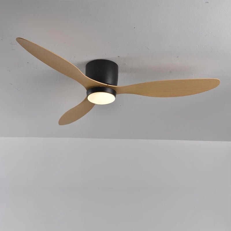 Modern White Ceiling Fan With LED Light And Remote Control - Hans Lumiere