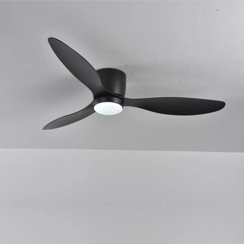 Modern White Ceiling Fan With LED Light And Remote Control - Hans Lumiere