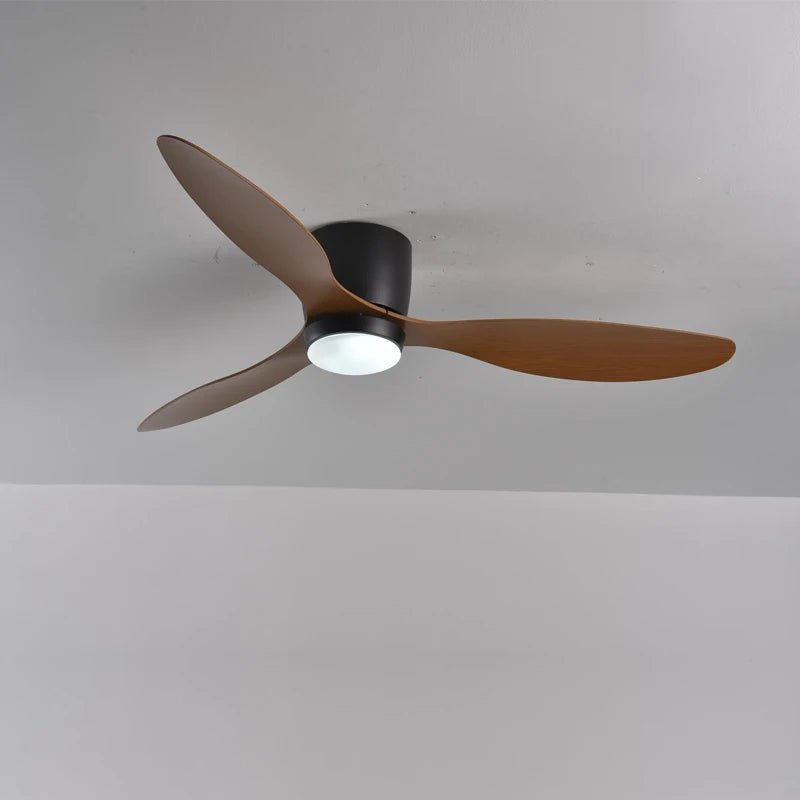 Modern White Ceiling Fan With LED Light And Remote Control - Hans Lumiere