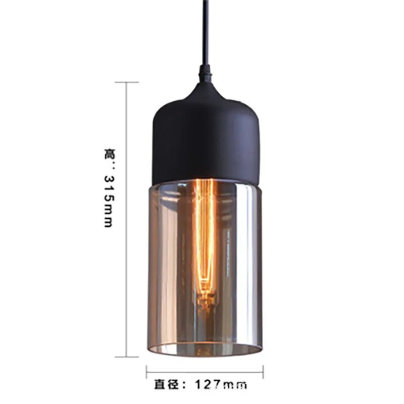 Modern Wood Grain Line Hanging Glass Chandelier - Hans Lumiere