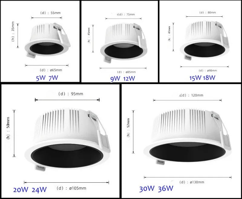 Narrow Frame Tricolor Changeable LED Embedded COB Spotlight - Hans Lumiere