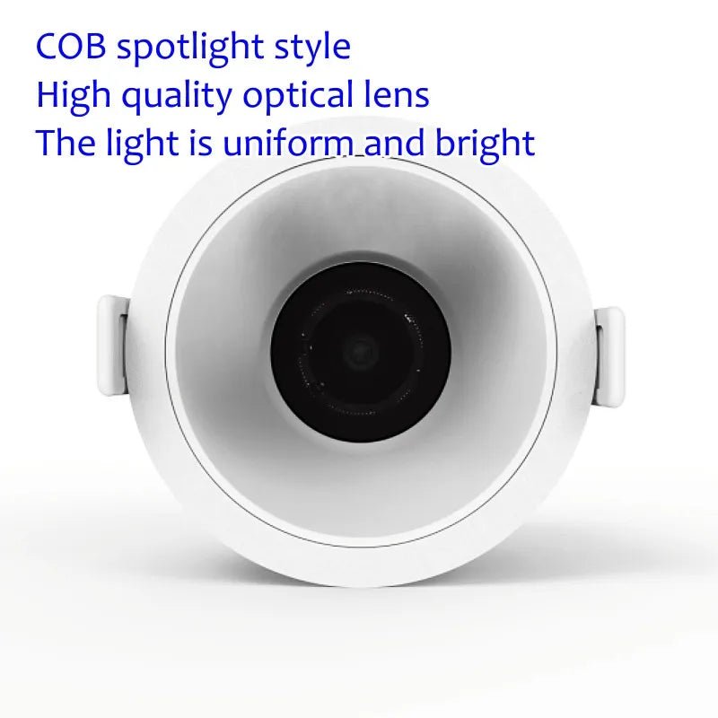 Narrow Frame Tricolor Changeable LED Embedded COB Spotlight - Hans Lumiere