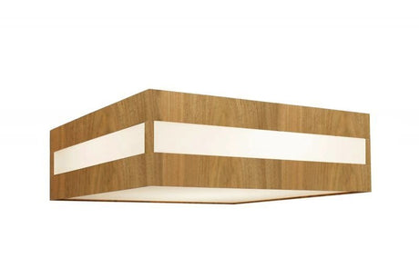 Natural Wood Square Ceiling Lamp - Hans Lumiere
