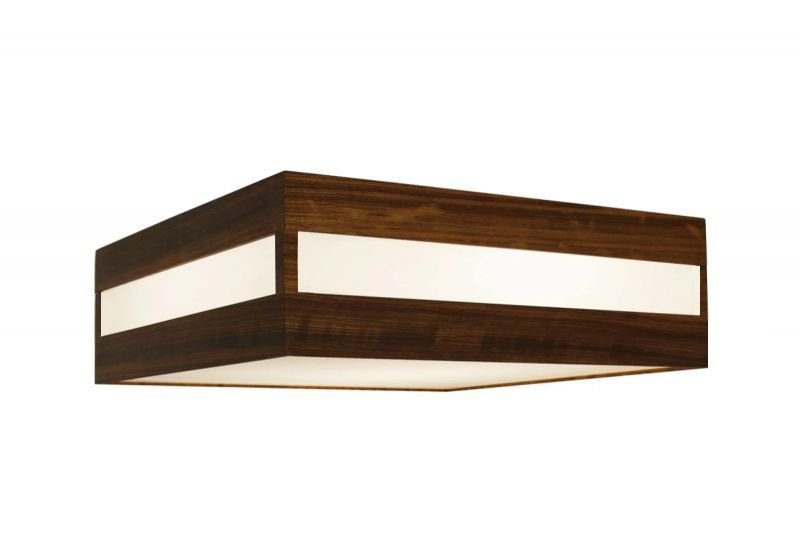 Natural Wood Square Ceiling Lamp - Hans Lumiere